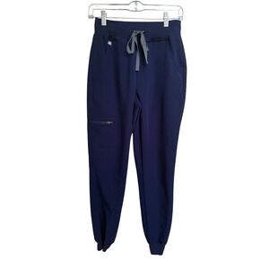 XS Figs Navy Blue Jogger Scrub Pants